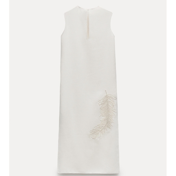 Zara WOMANS Long EMBROIDERED Top - Picture 5 of 10